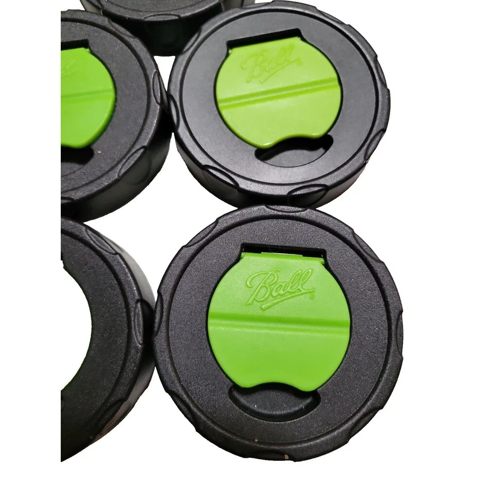 Set of 5 Genuine Ball Herb Shaker Caps Stay-Open Lid Design Spices Jar